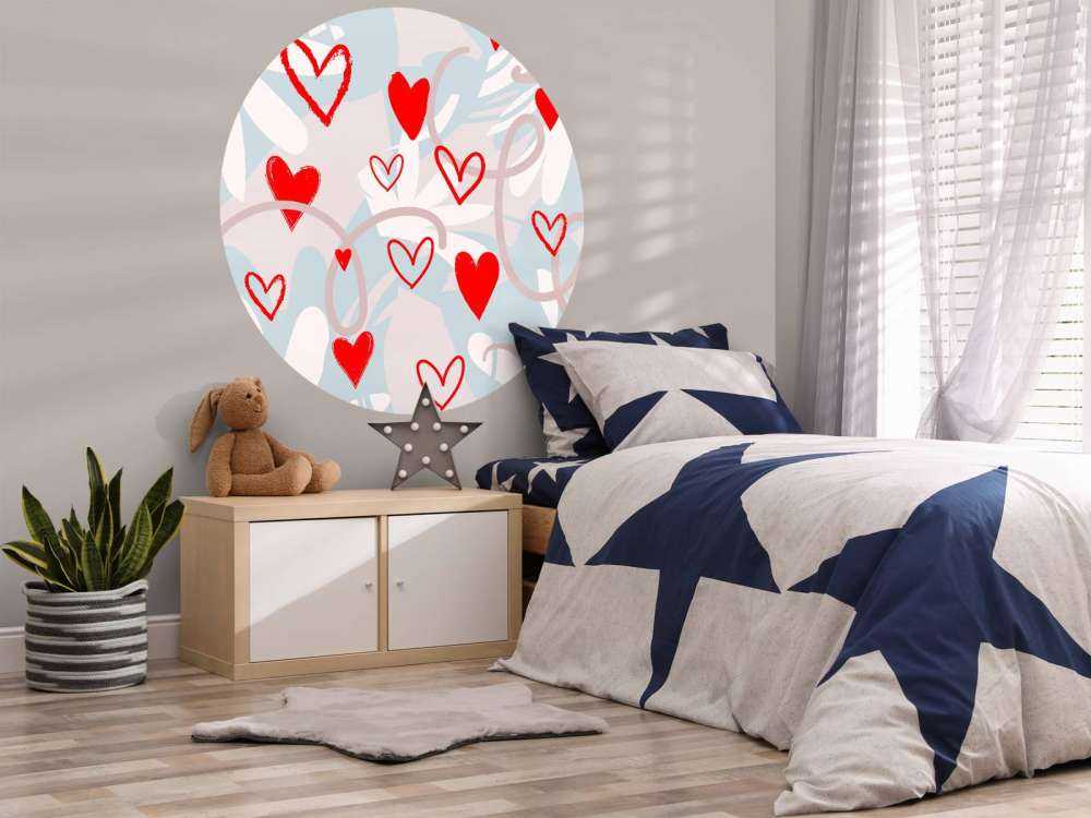 Frisse harten op pastelbloemen