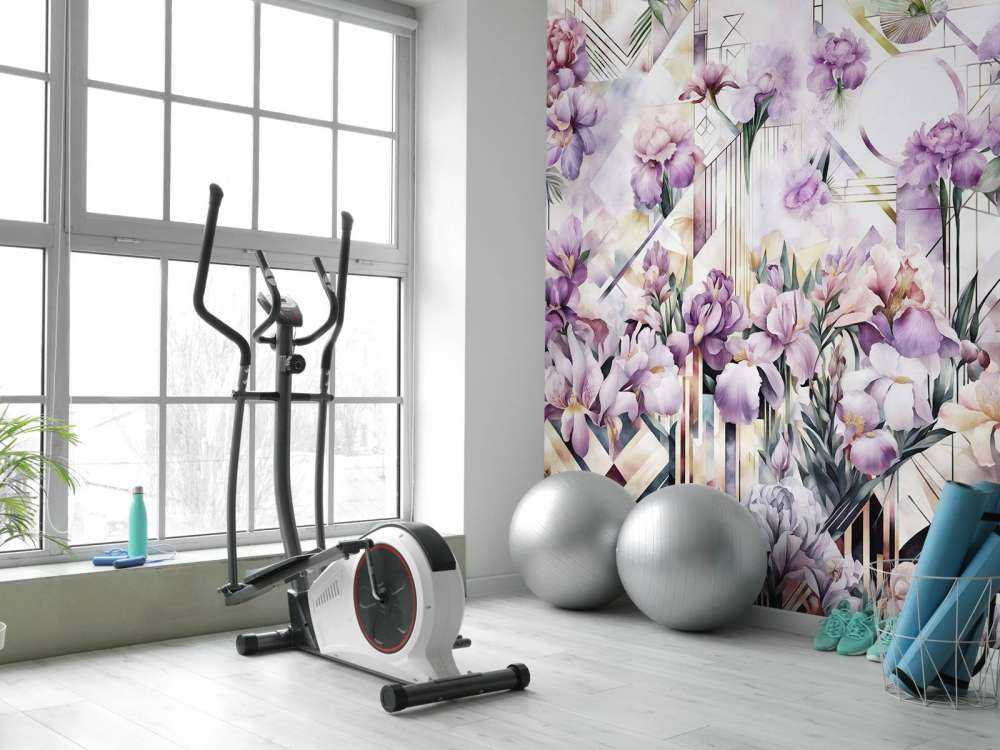 Huge Watercolor Irises Purple