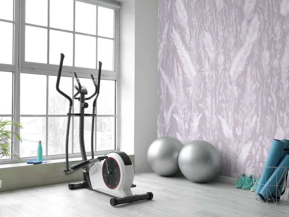 Wall of field grasses - purple