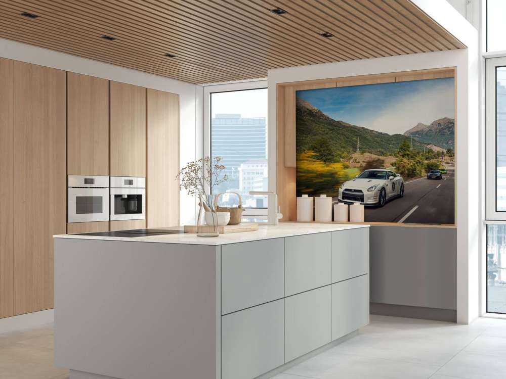 Witte GT-R-r in volle vaart