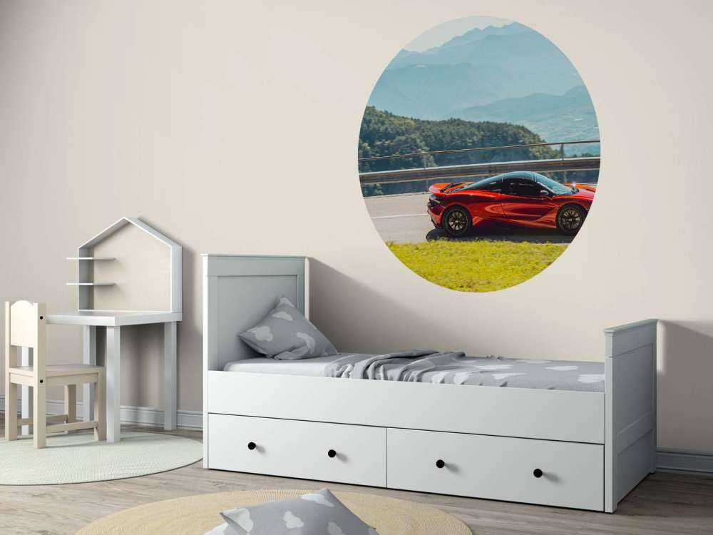 Rijdend door bergpanorama