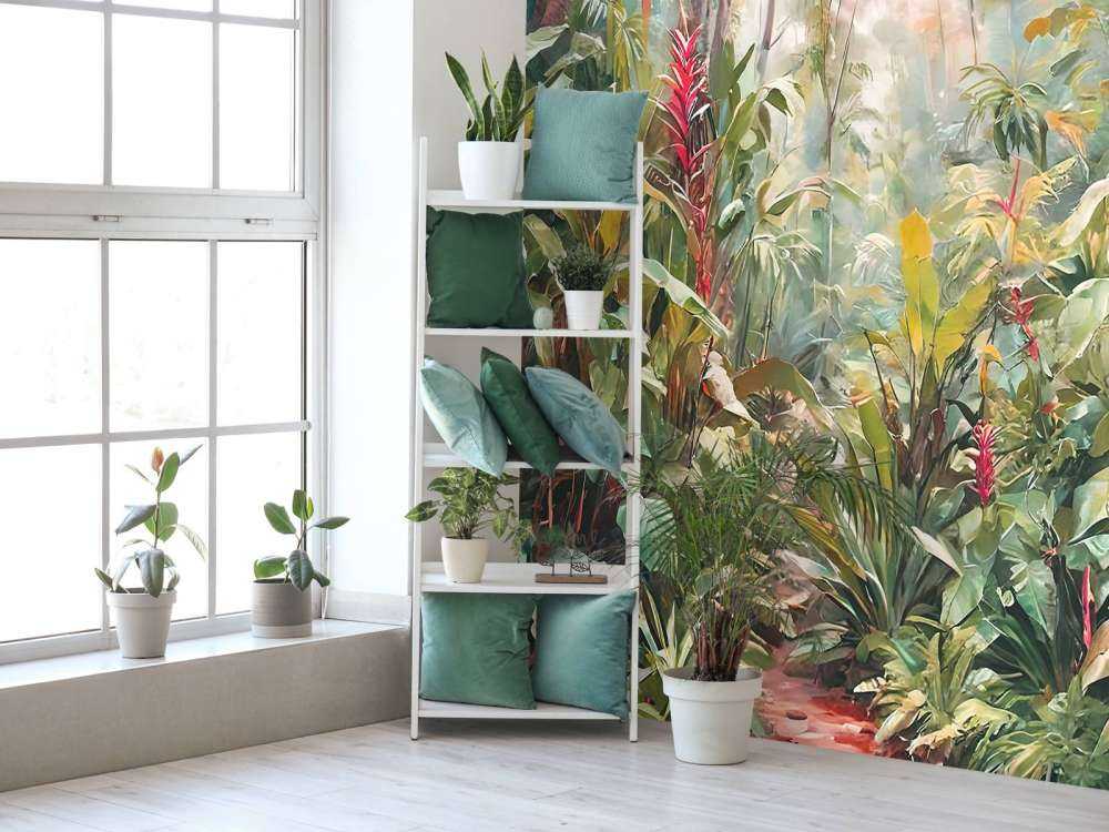 Ochtendlucht boven tropisch pad