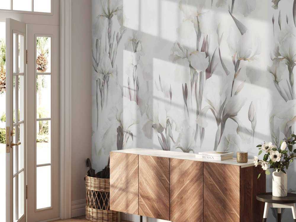 Irises Dance Seamless Beige