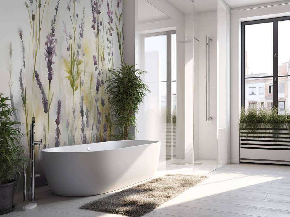 Lavender Glade Seamless Warm Beige