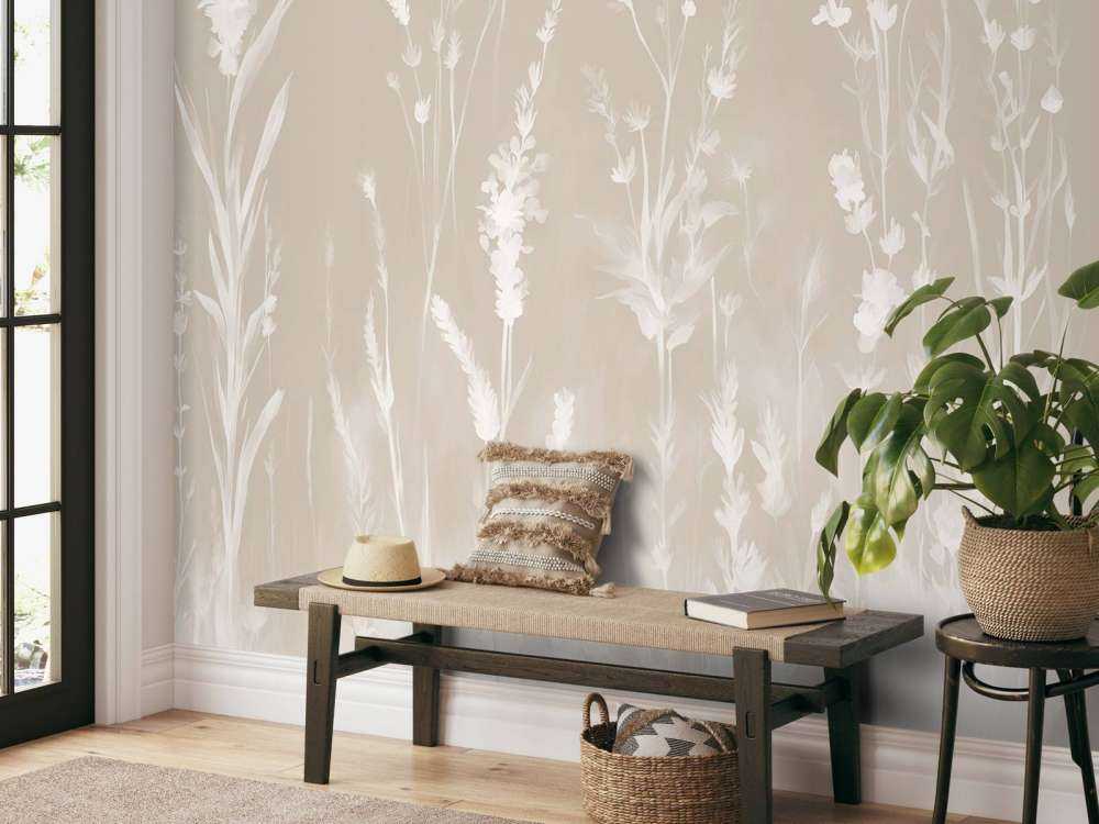 Lavender Glade Seamless Sand Beige