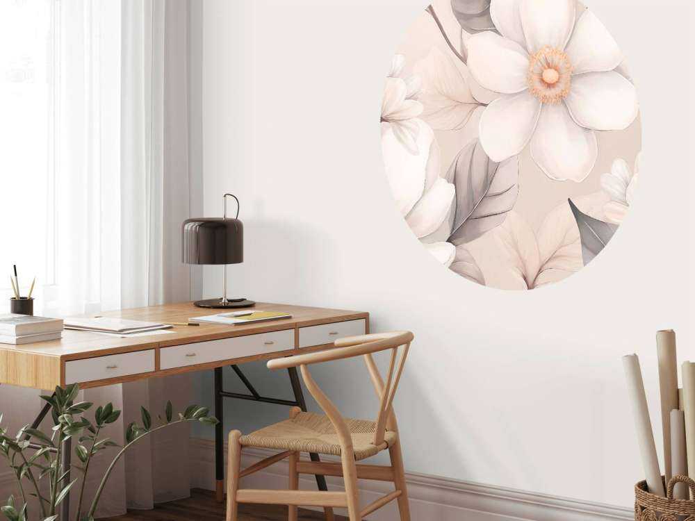 Zachte magnoliabloemen in crème