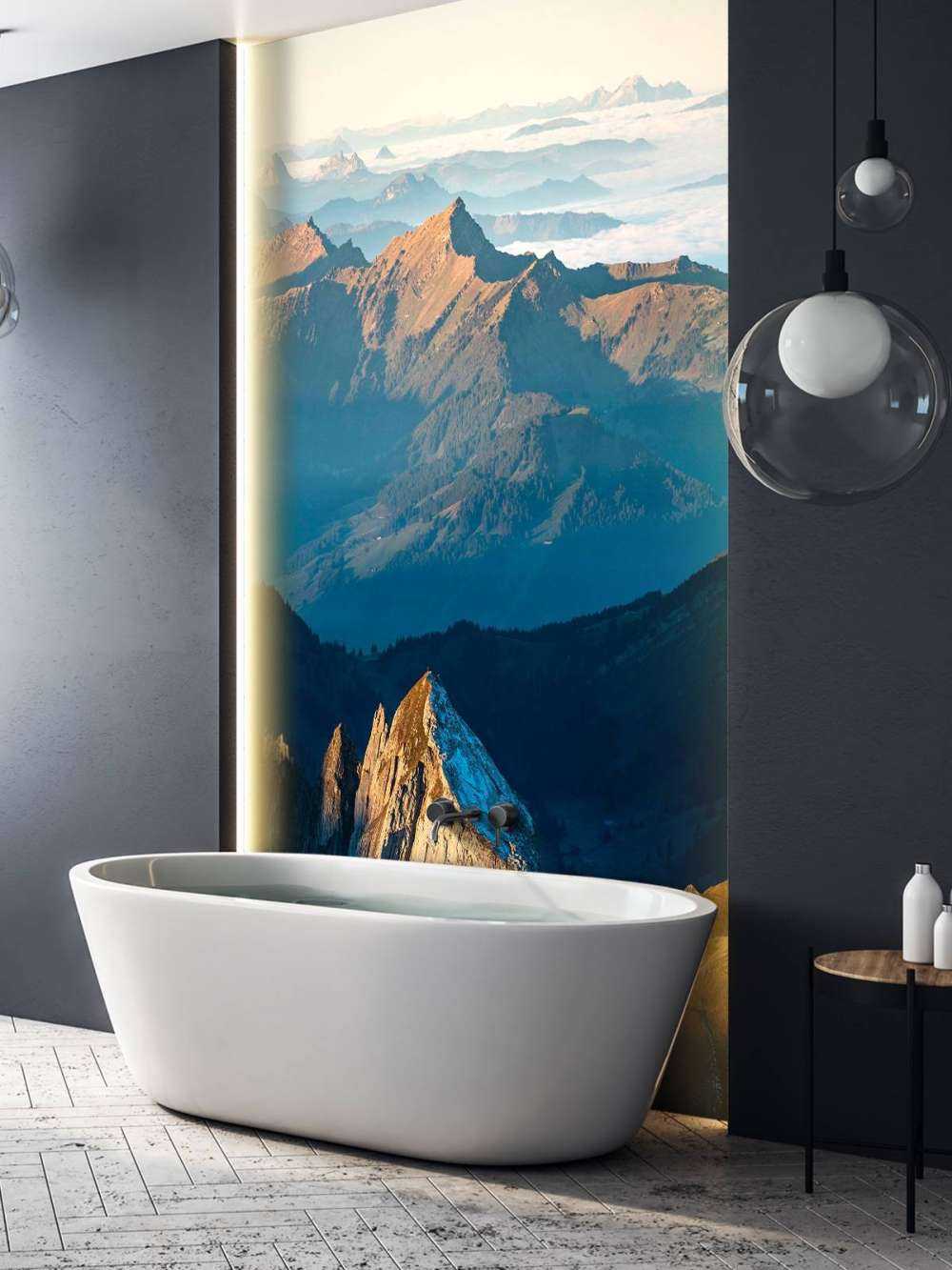 Ochtendlicht op rotsberg