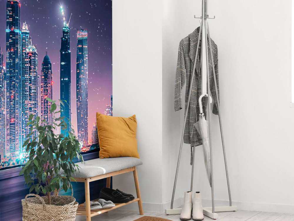 Nachtlicht boven de skyline