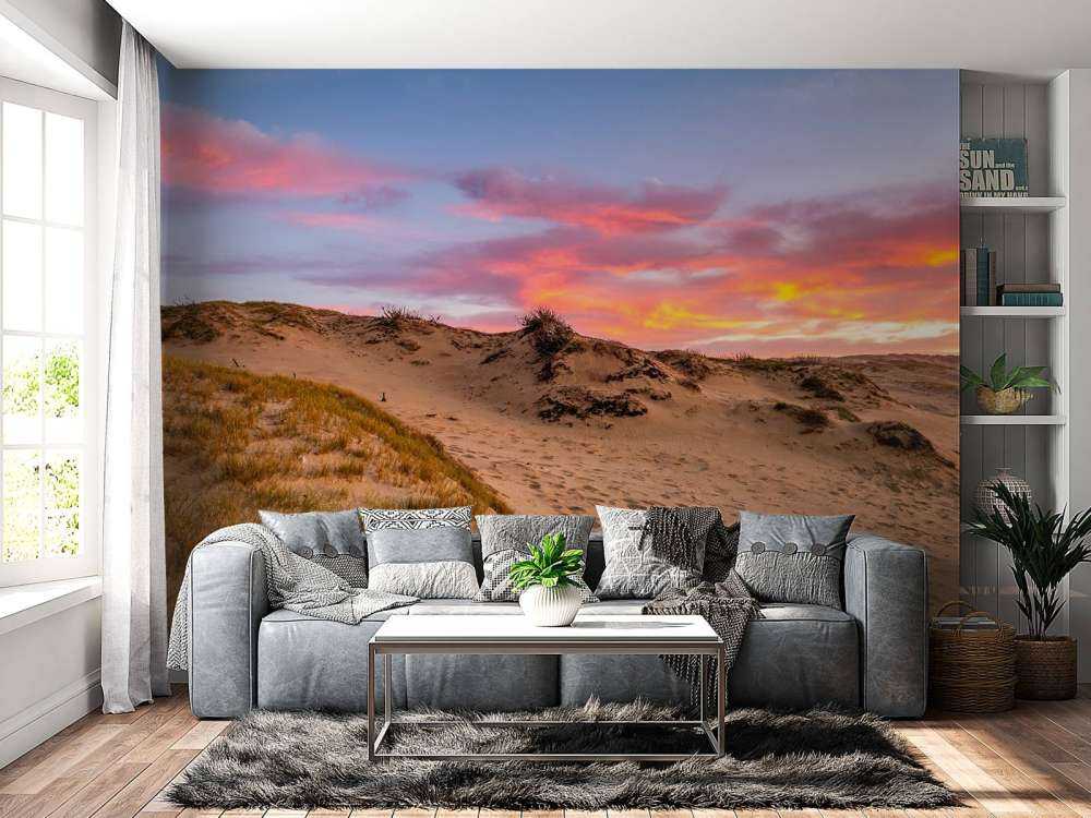 Zonsondergang vanuit de duinen