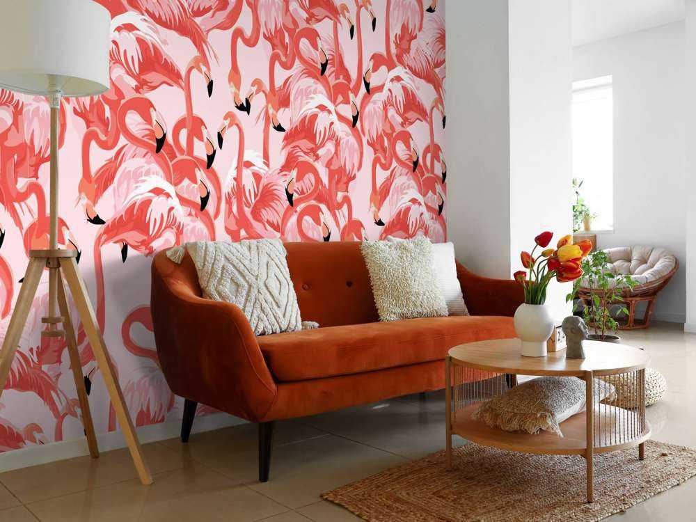 Exotische flamingo's