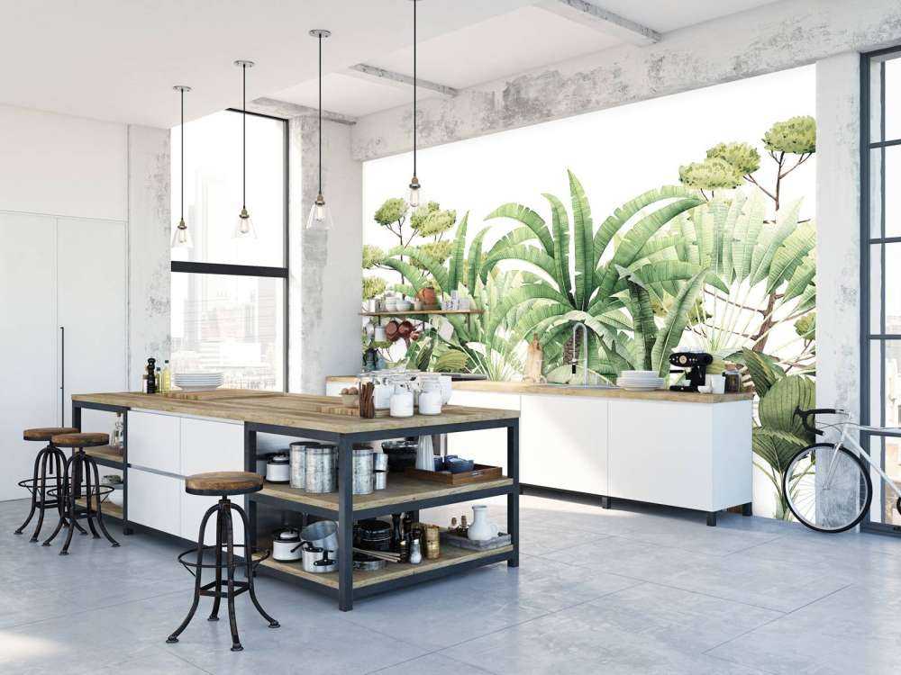 Geschilderde palmbomen