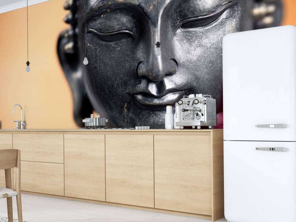 Buddha en roze orchidee