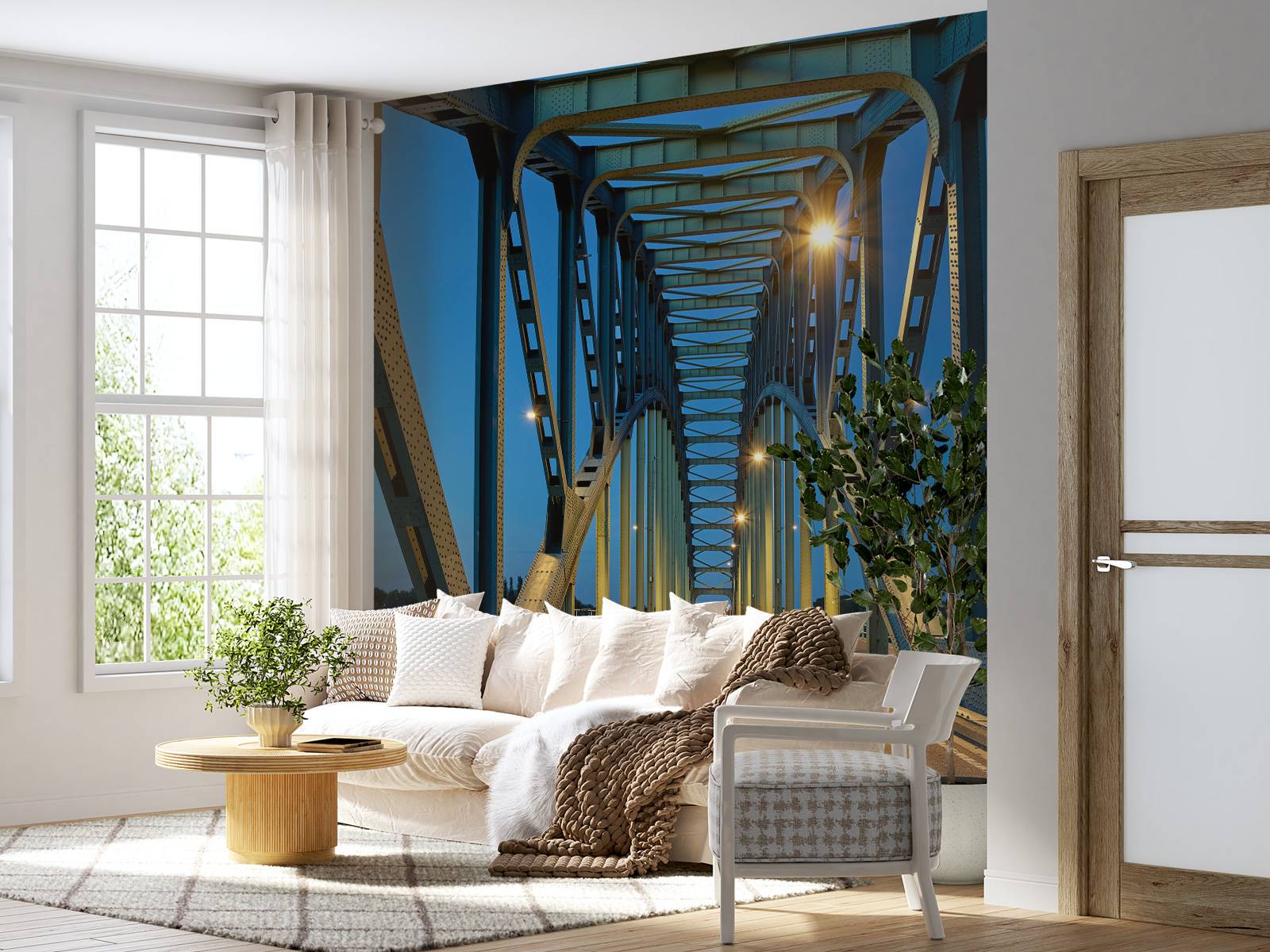 Stalen boogbrug