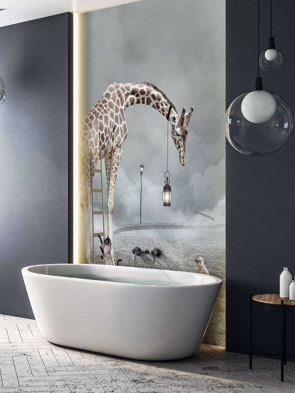 Fantasie landschap met dieren