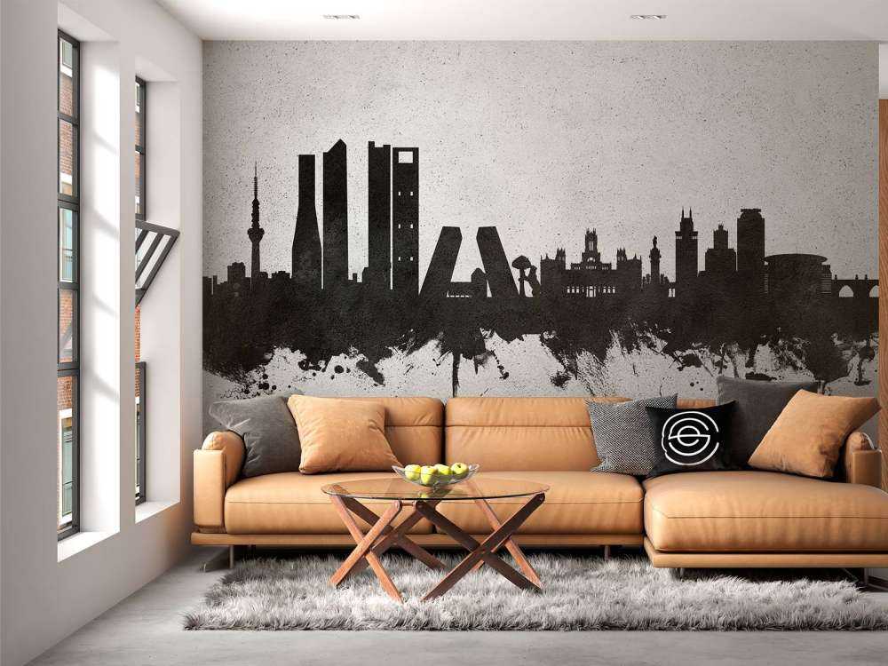 Waterverf skyline, Madrid