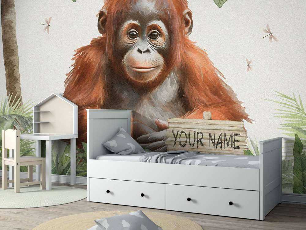 Jonge orang-oetan in de jungle