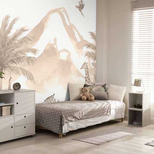 Jungle dieren in taupe