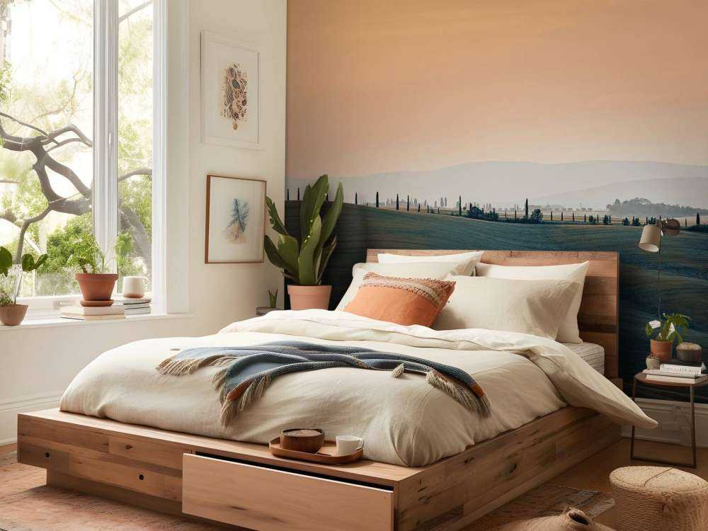 Oranje gloed over Italiaans landschap