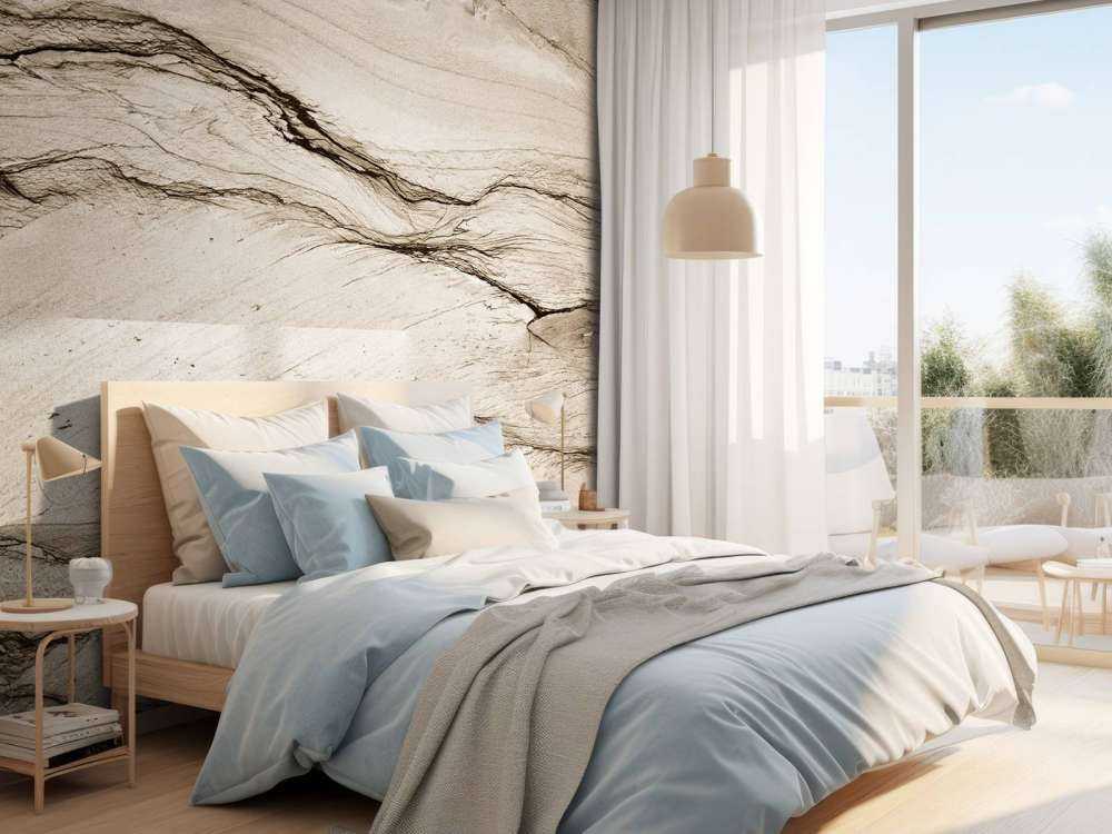 Golvend beige marmer