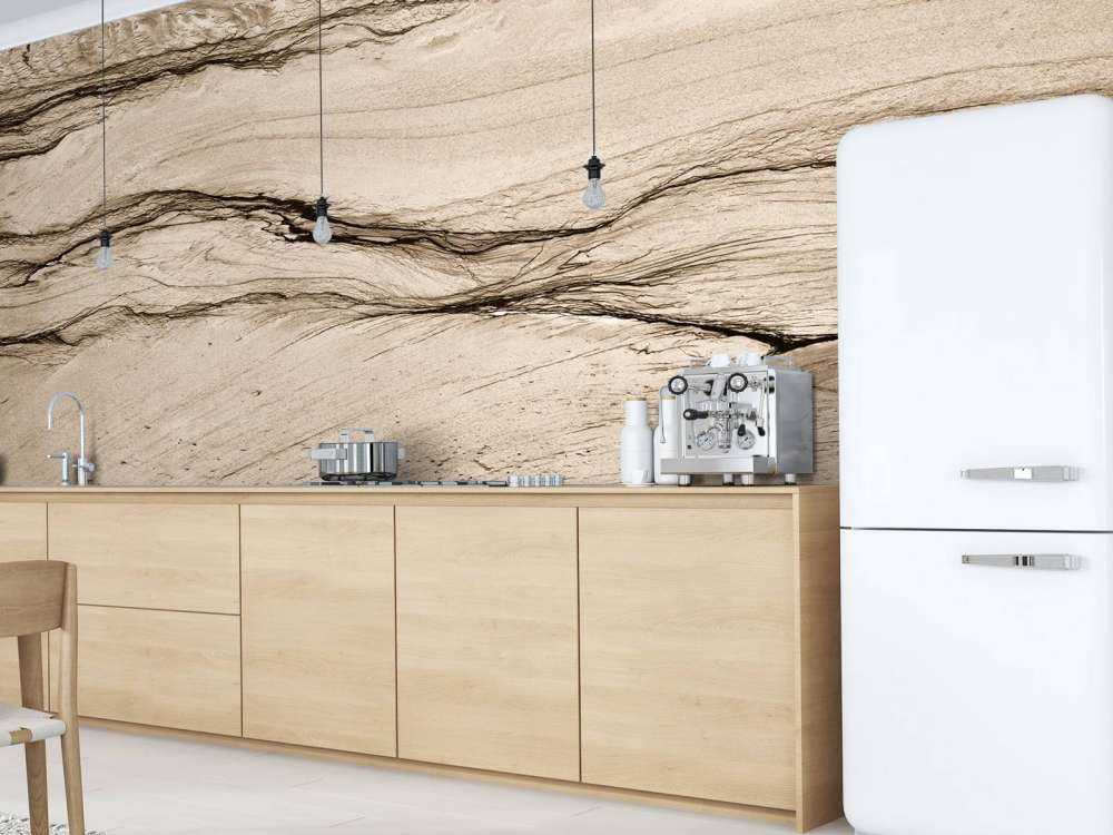 Golvend beige marmer