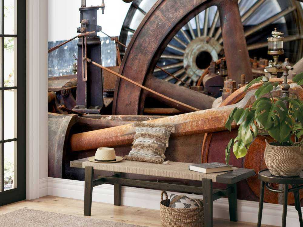 Deel van een aandrijflijn van een stoommachine  (B) 