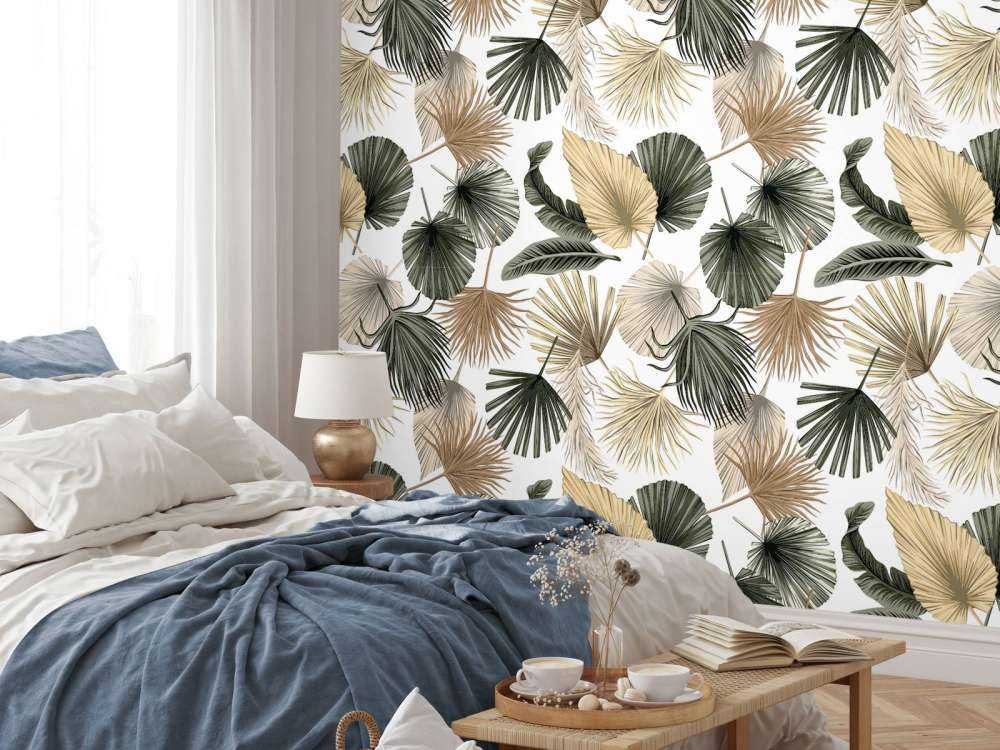 Gedroogde palmbladeren