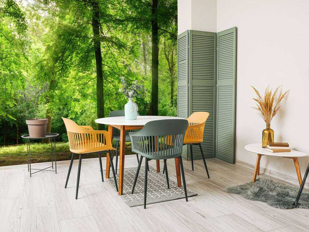 Bos met lichte nevel