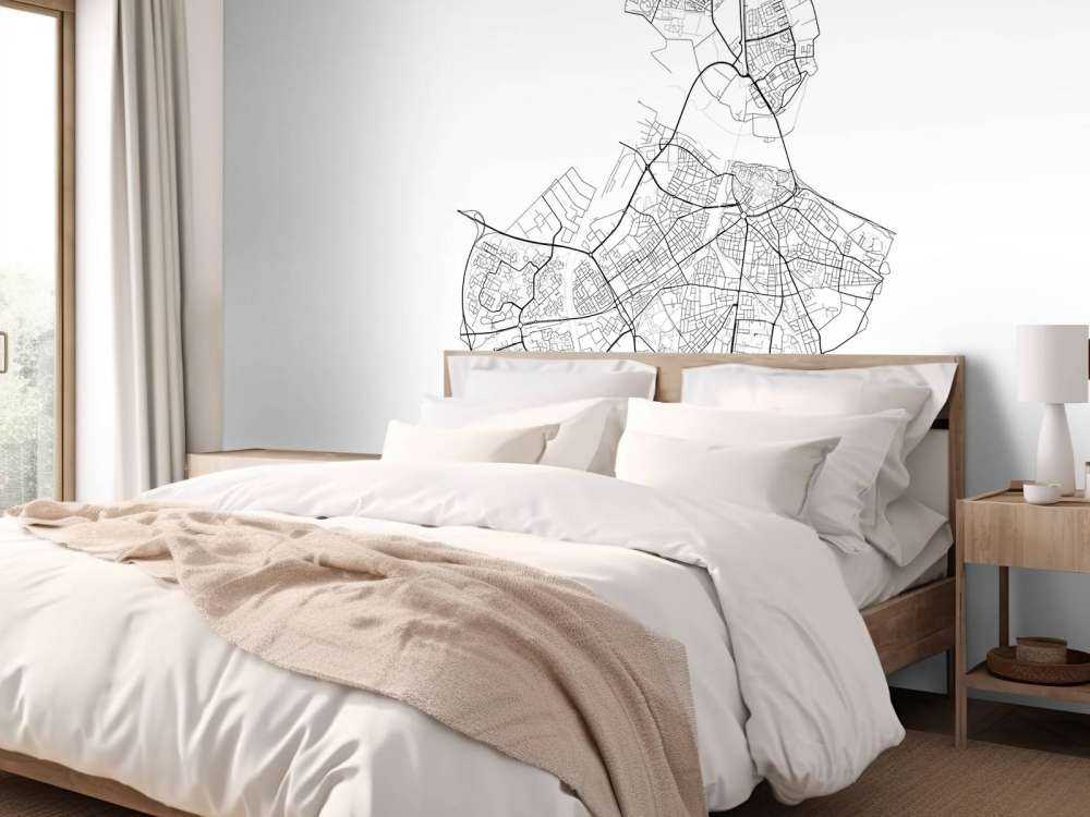 Plattegrond van Nijmegen, wit