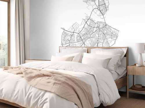 Plattegrond van Nijmegen, wit