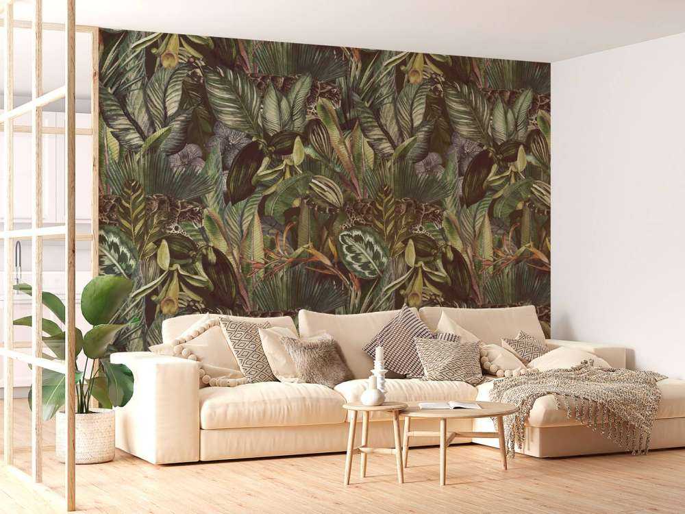 Luipaard tussen de bladeren