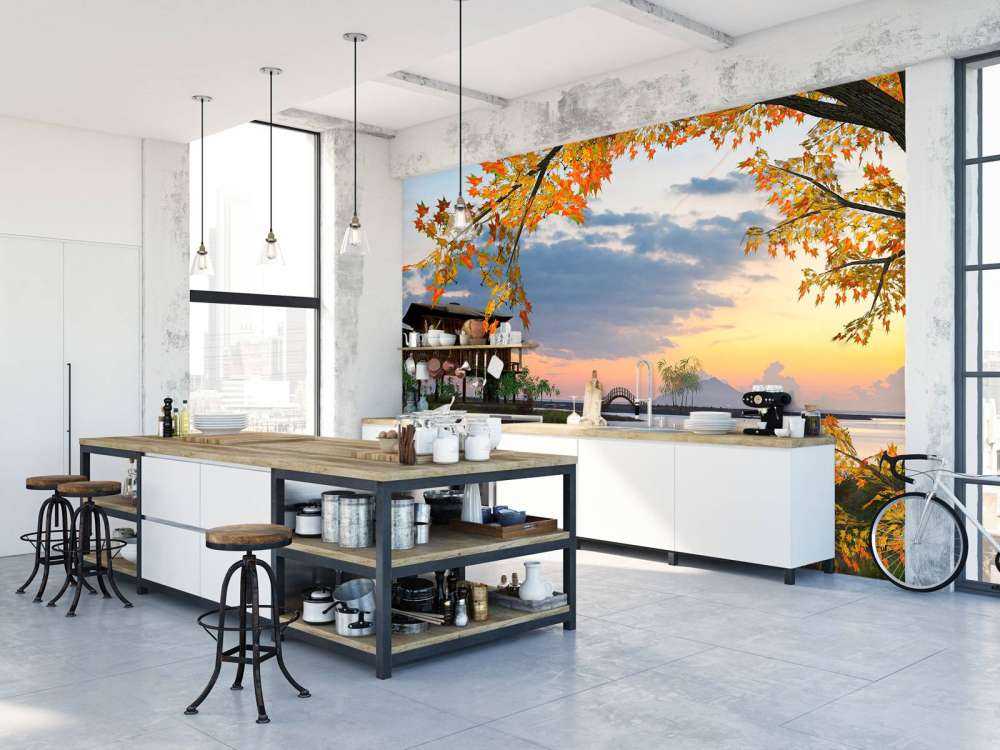 Chinees landschap in de herfst