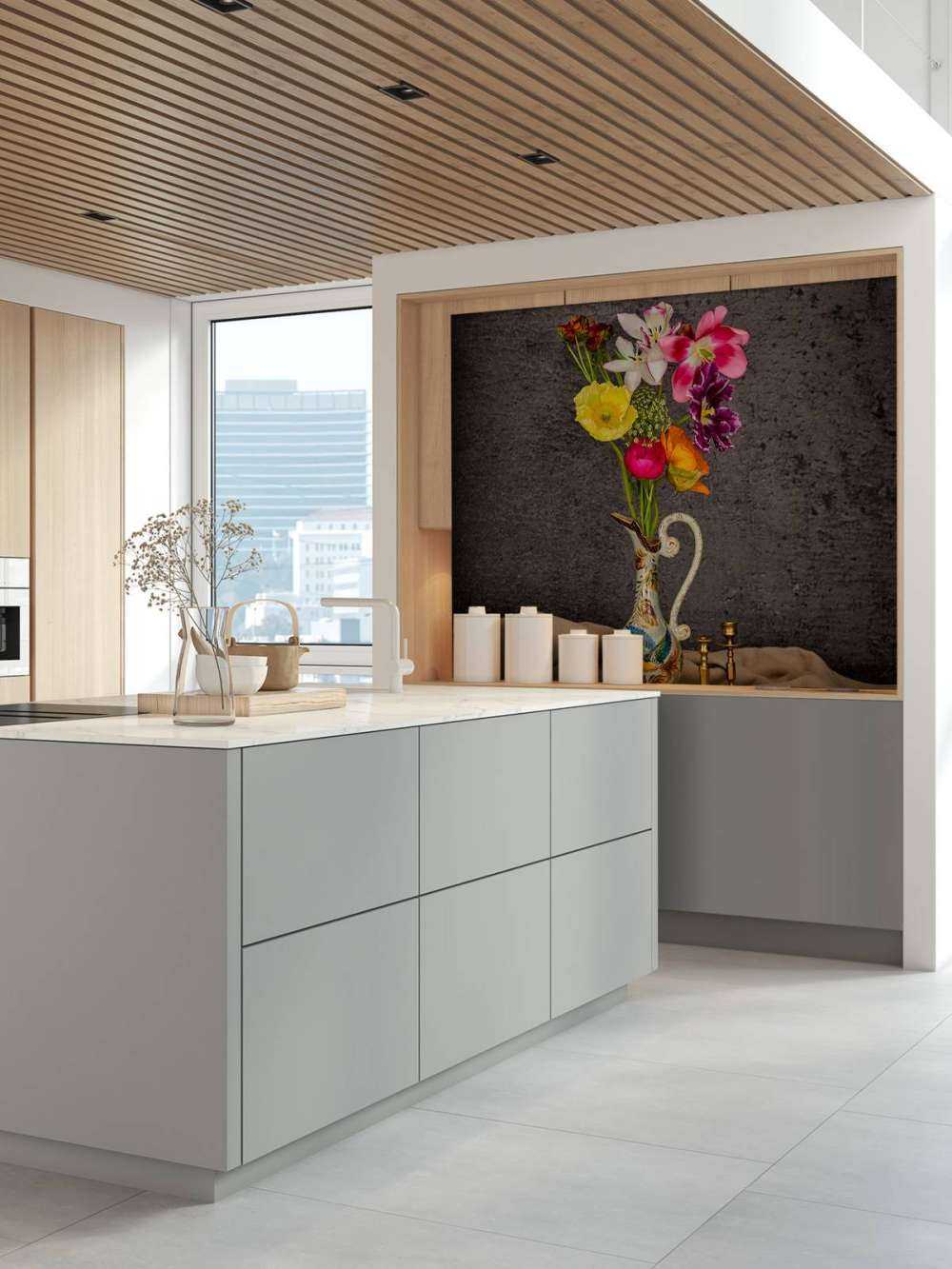 Bloemen in klassieke vaas