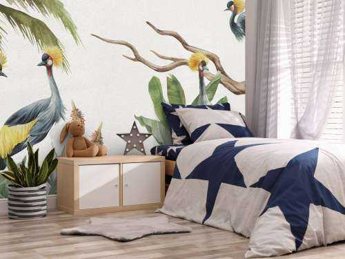 Jungle met kraanvogels