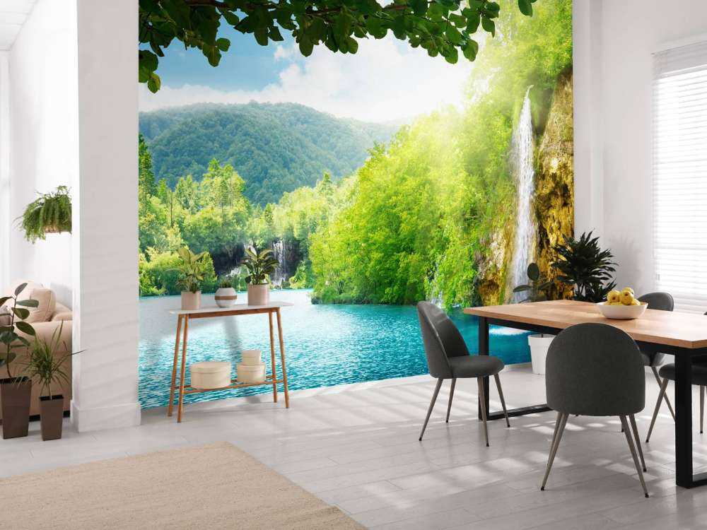 Waterval tussen de bergen