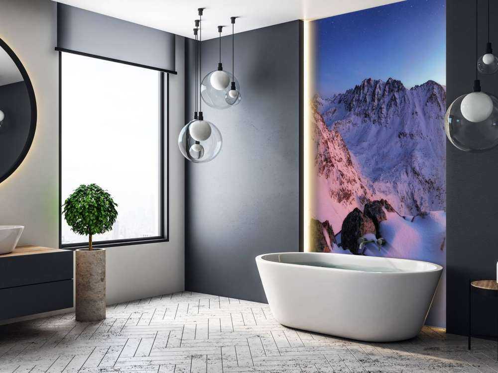 Ingesneeuwd berglandschap in Slowakije