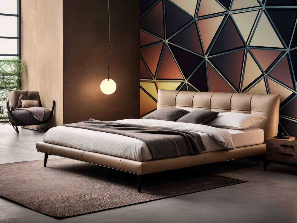 Driehoekige textuur in het bruin