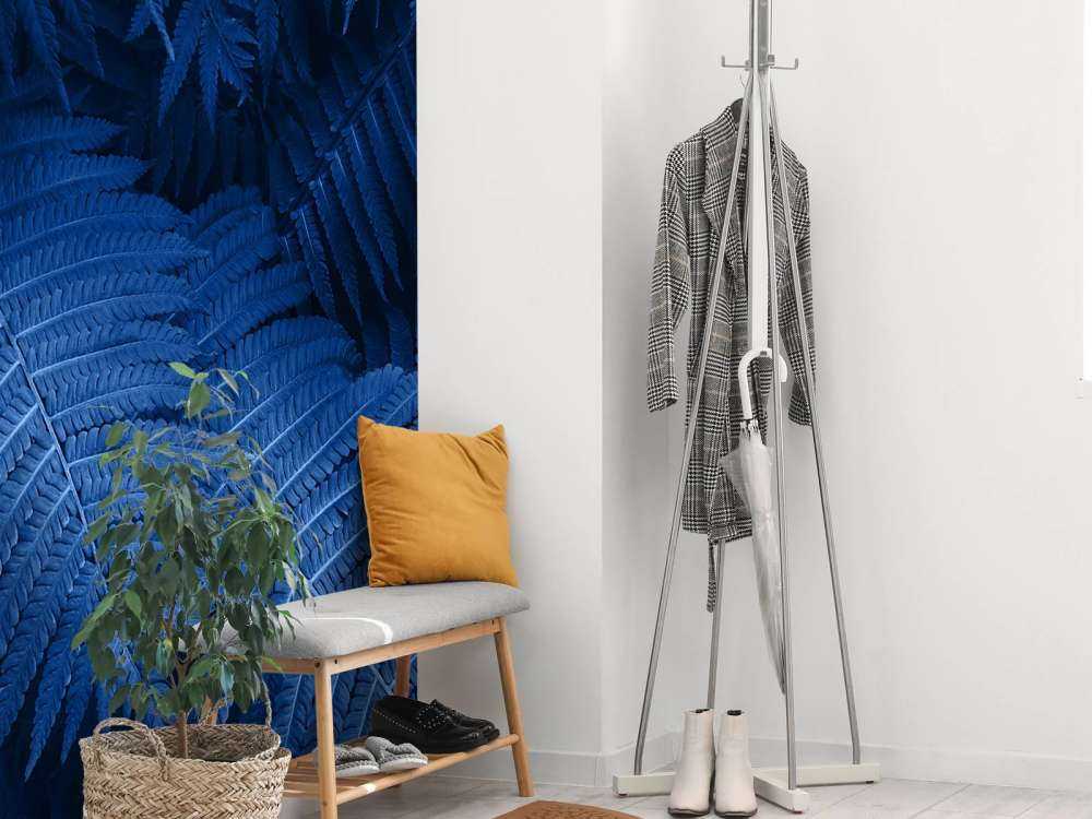 Blauwe varenbladeren