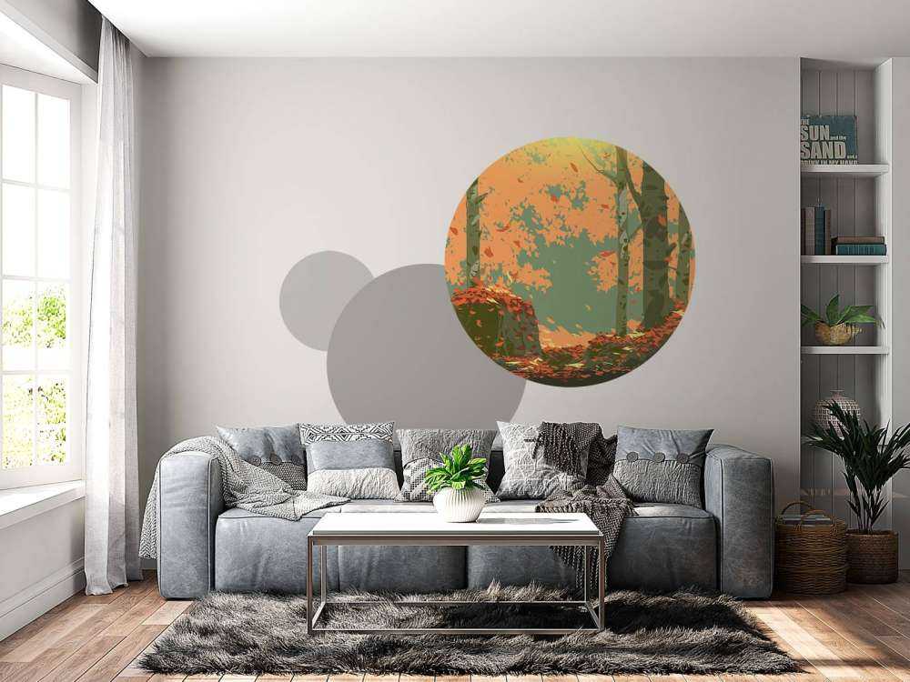 Herfstbos illustratie