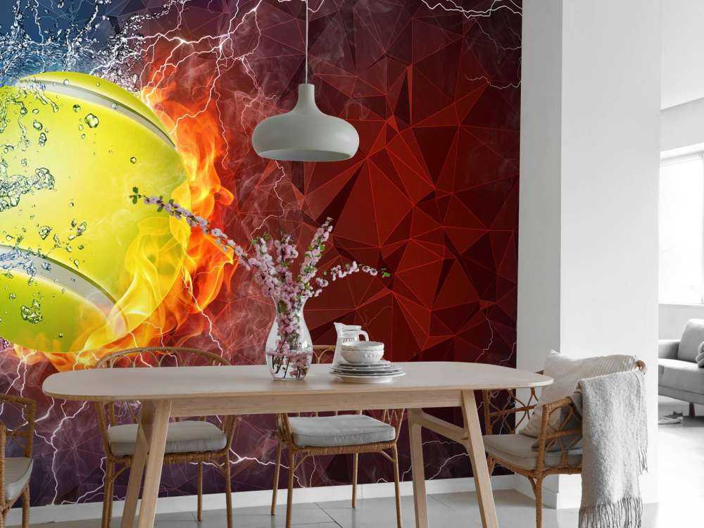 Tennisbal met veel kracht