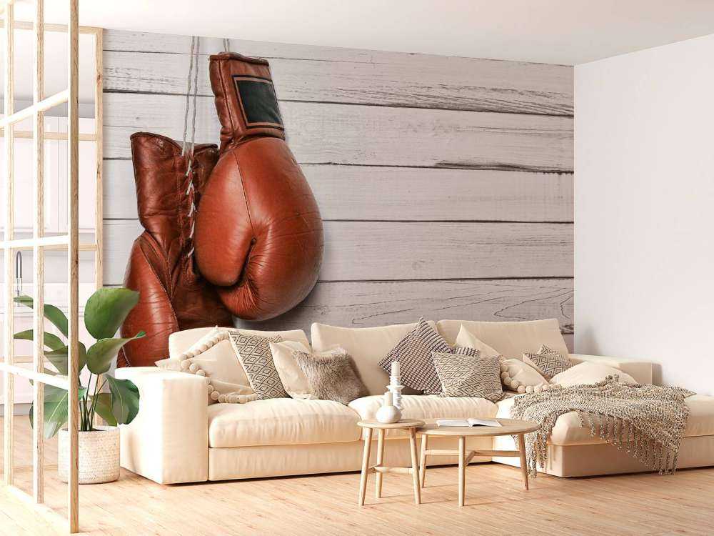 Old school rode bokshandschoenen