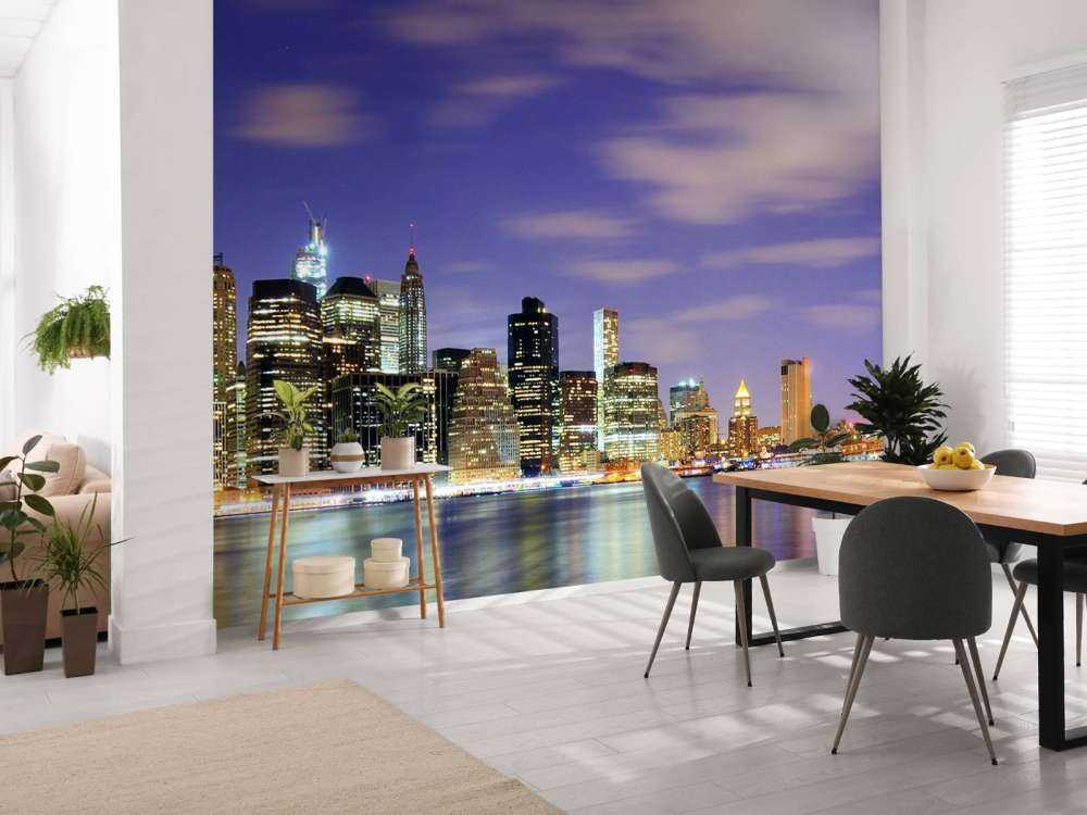 Lower Manhattan in de avond