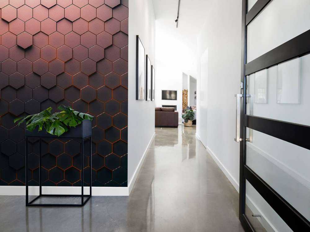 Rood-groene zeshoek patroon