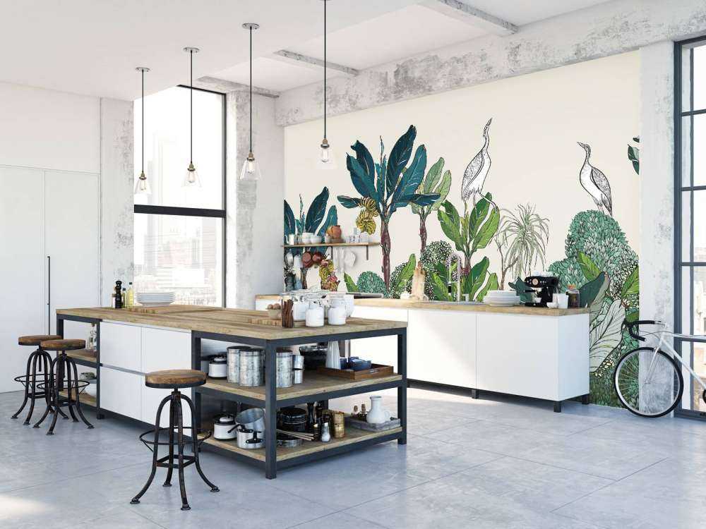 Jungle panorama met dieren