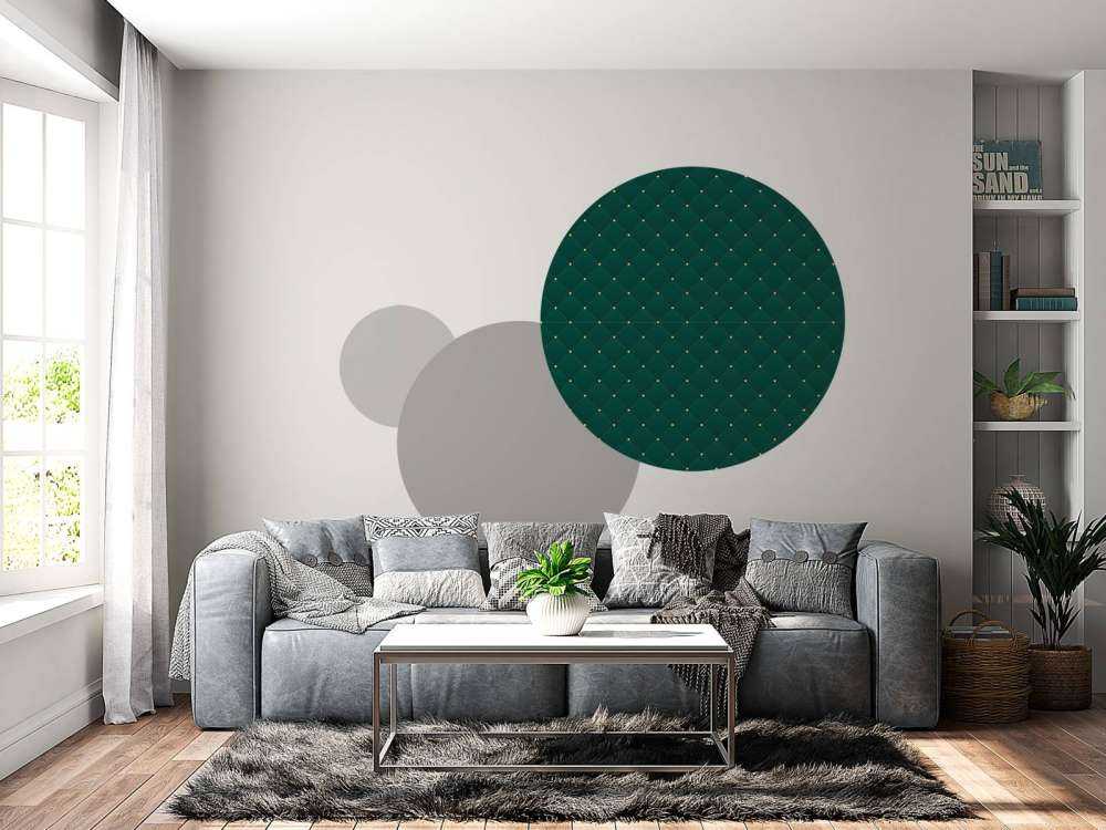 Donkergroen chesterfield patroon