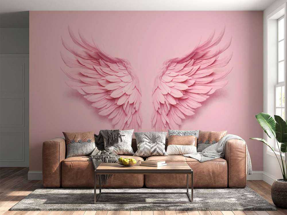 Pink angel wings backdrop