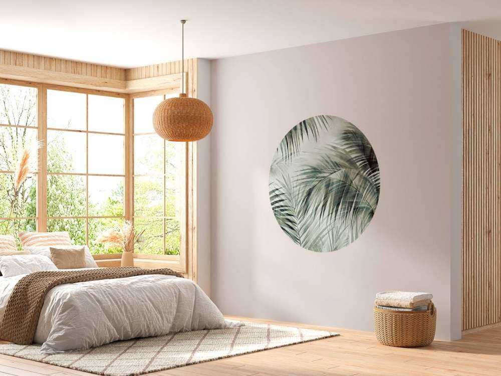 Tropical retreat palm jungle green