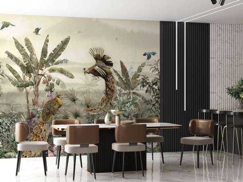Jungle met vogels