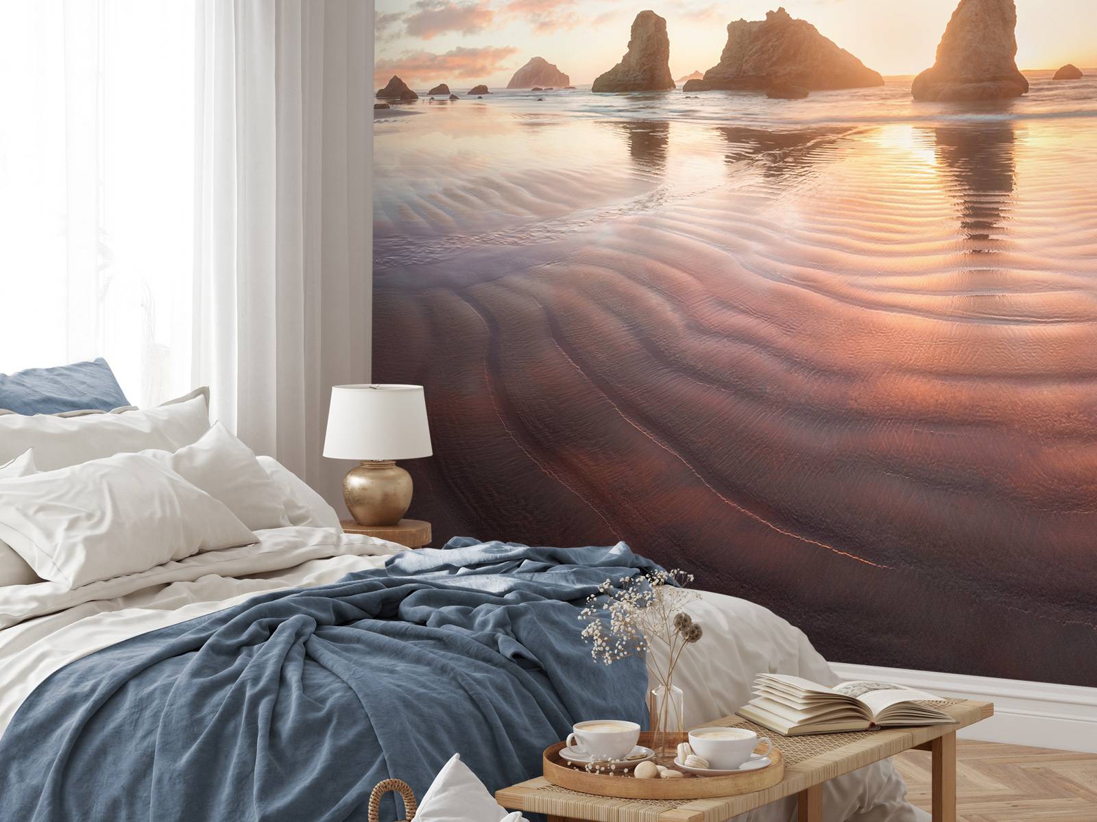 Lichtroze strand