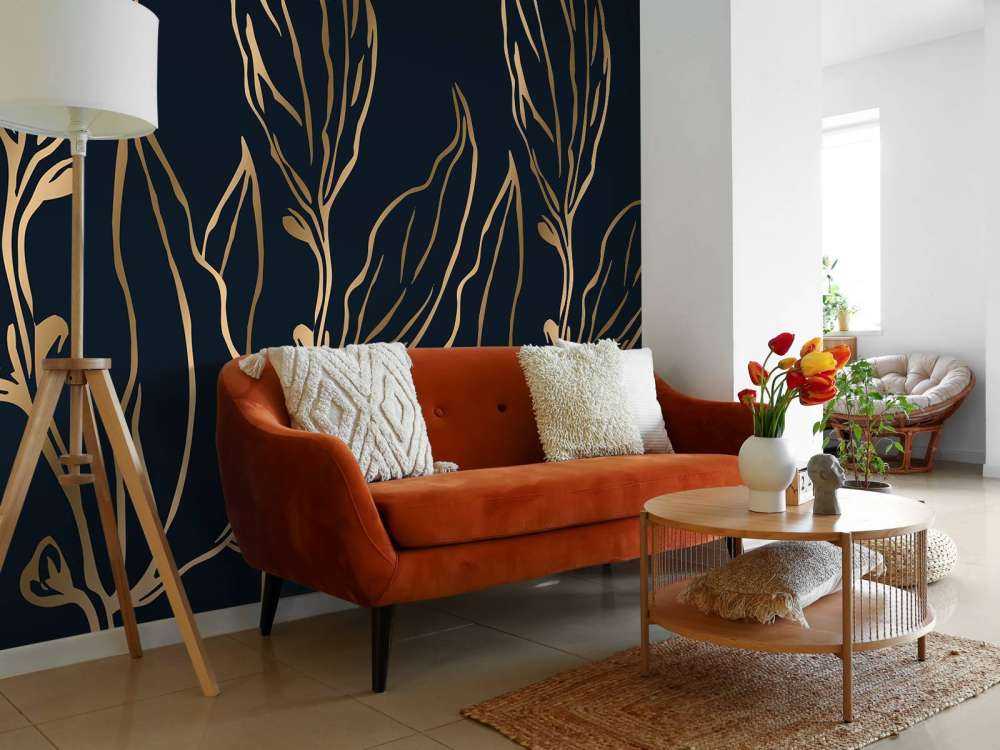 Abstracte bloemen en bladeren