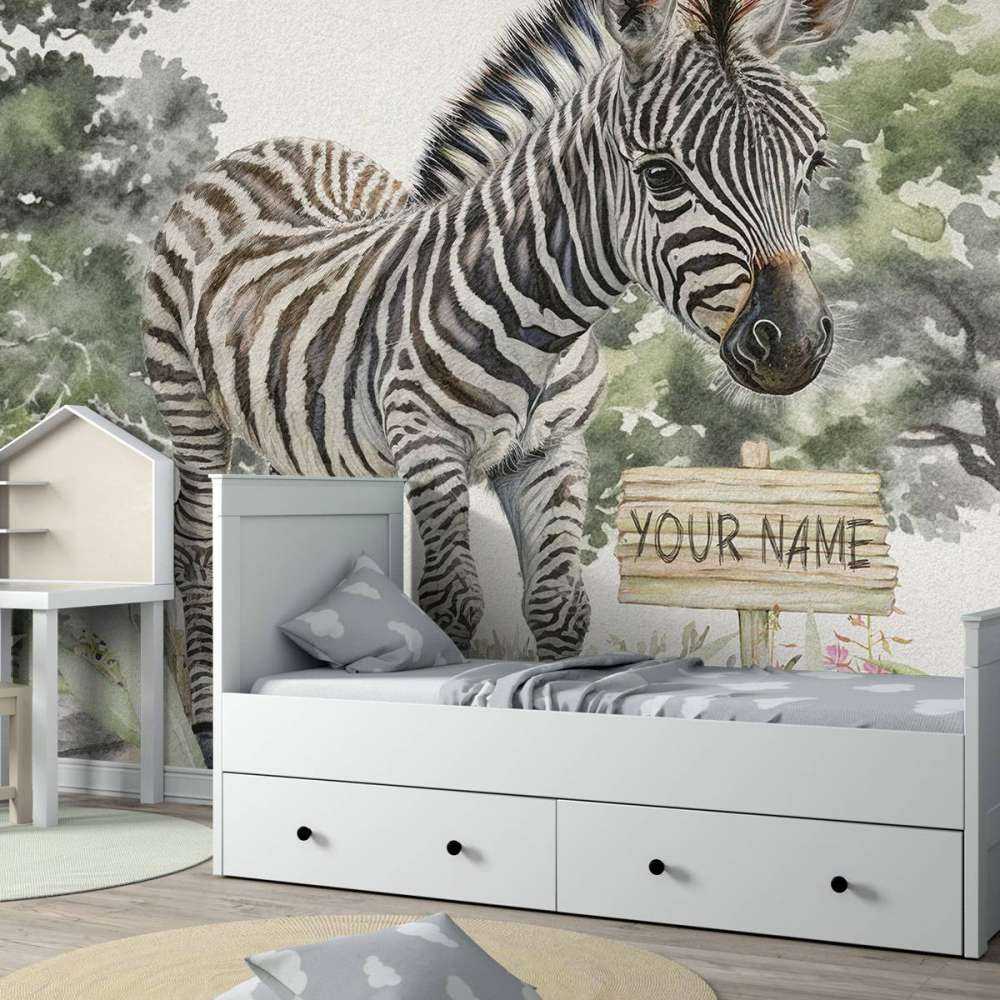 Jonge zebra in de natuur